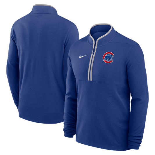 Men's Chicago Cubs Nike Royal Victory Half Zip Pullover