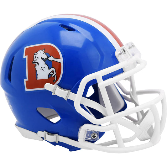 Denver Broncos Blue 1975-96 Speed Mini Helmet - Pro Jersey Sports