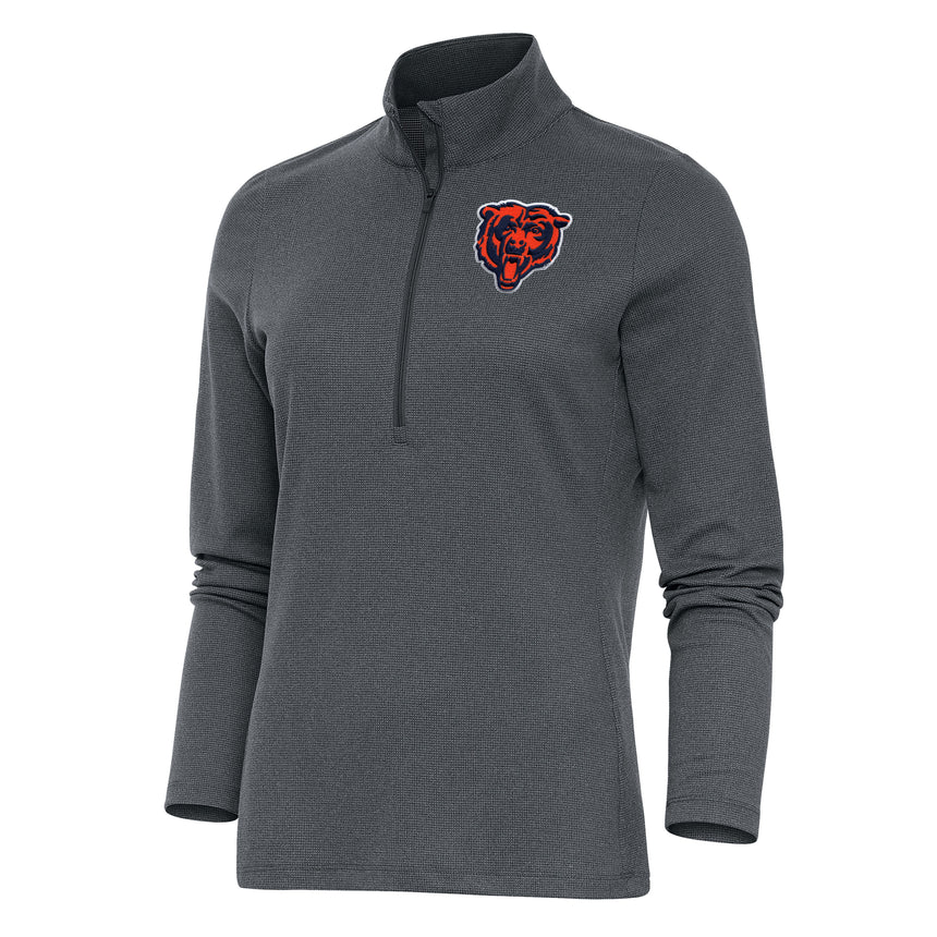 Women's Chicago Bears Antigua Gray Epic 1/4 Zip Top - Pro Jersey Sports
