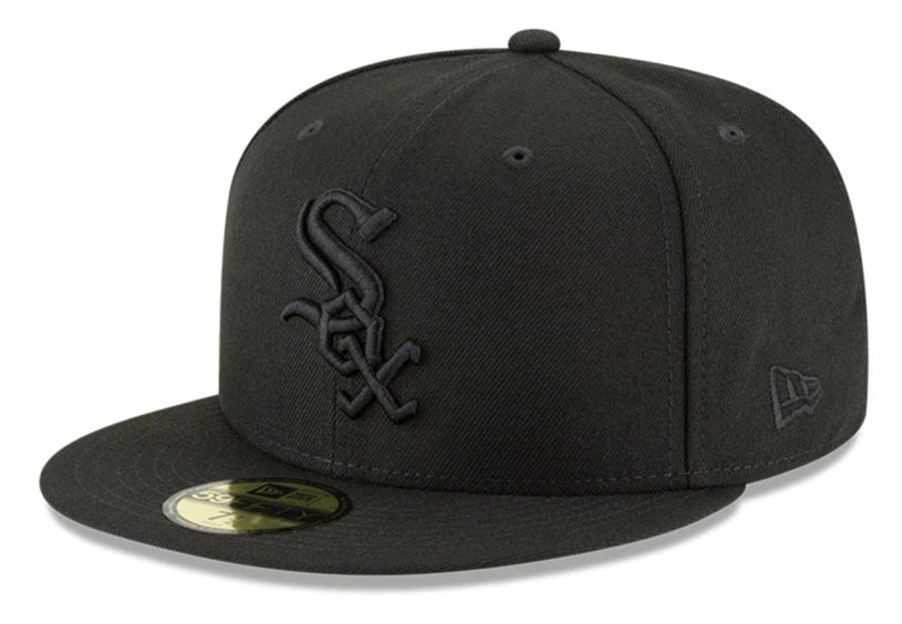 Men's Chicago White Sox New Era Tonal Black On Black 59FIFTY Fitted Hat - Pro Jersey Sports
