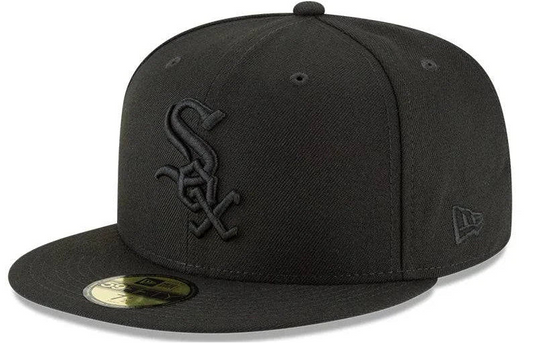 Mens Chicago White Sox New Era MLB Tonal Black on Black 59FIFTY Fitted Cap - Pro Jersey Sports