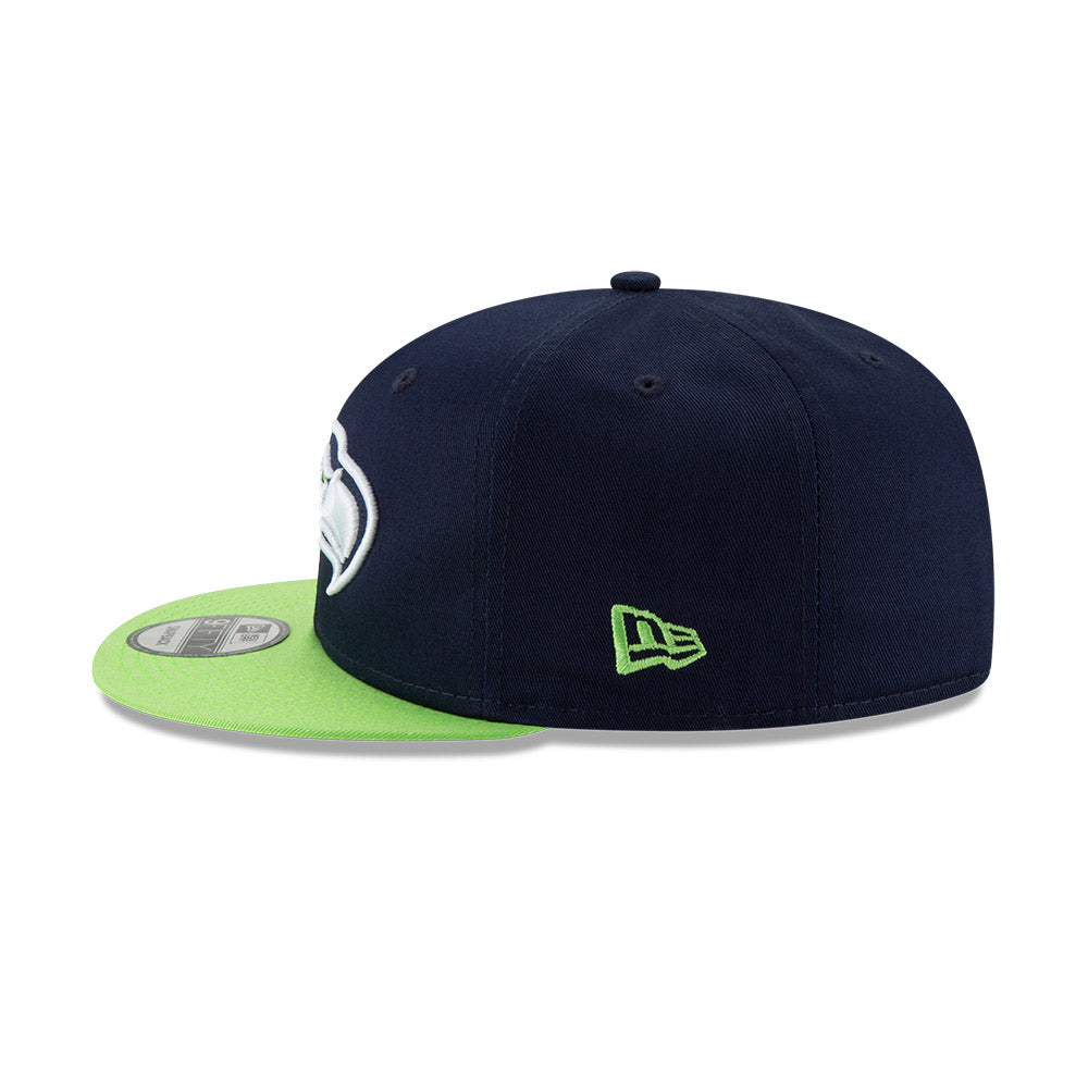 Seattle Seahawks New Era 9FIFTY Navy/Green Snapback Hat - Pro Jersey Sports