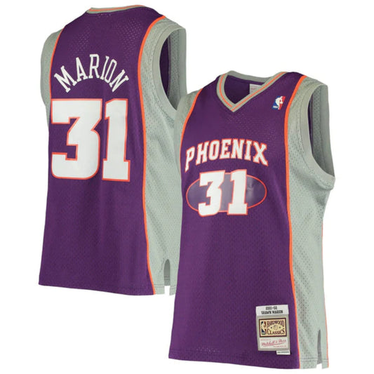Men's Phoenix Suns Shawn Marion Mitchell & Ness Purple 2001-02 Hardwood Classics Swingman Jersey - Pro Jersey Sports