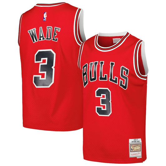 Men's Chicago Bulls Dwyane Wade Mitchell & Ness Red 2016/17 Hardwood Classics Swingman Jersey - Pro Jersey Sports