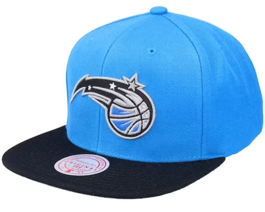 Men's Mitchell & Ness Orlando Magic Blue/Black 2-Tone Snapback Adjustable Hat - Pro Jersey Sports