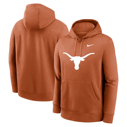Men's Texas Longhorns Nike Burnt Orange Primary Logo Fleece Hoodie - Pro Jersey Sports