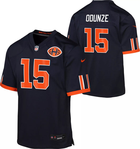 Youth Rome Odunze Chicago Bears Navy 2026 Rivalries Collection Nike Game Jersey