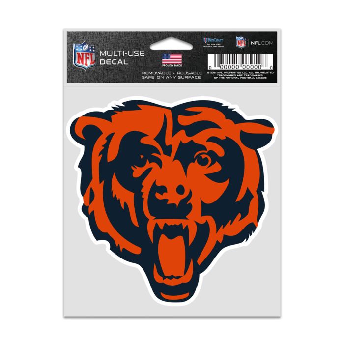 Chicago Bears 3.75X5 Multi Use Decal By Wincraft - Pro Jersey Sports