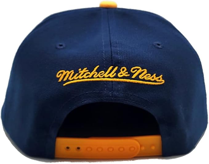 Golden State Warriors Mitchell & Ness Hardwood Classics Reload 2.0 Snapback Hat - Navy/Yellow - Pro Jersey Sports