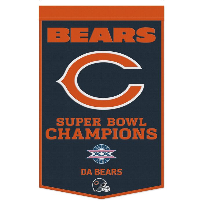 Chicago Bears 24X38 Wool Banner - Pro Jersey Sports