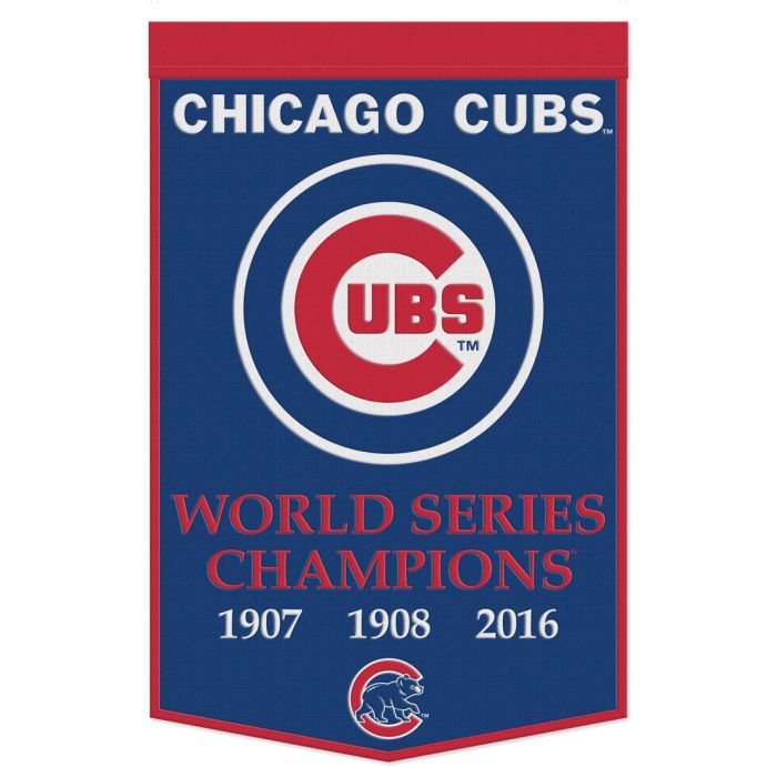 Chicago Cubs 24X38 Wool Dynasty Banner - Pro Jersey Sports