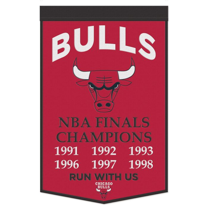 Chicago Bulls 24X38 Wool Dynasty Banner - Pro Jersey Sports