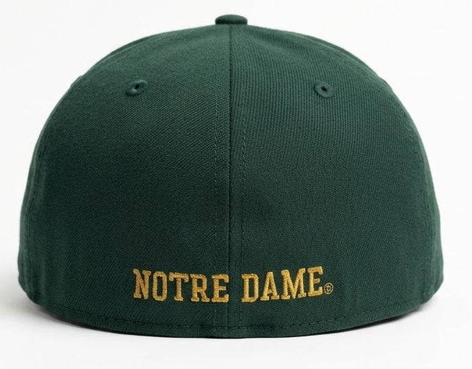 Mens New Era Notre Dame Fighting Irish Green Primary Logo 39SEVENTY Flex Hat