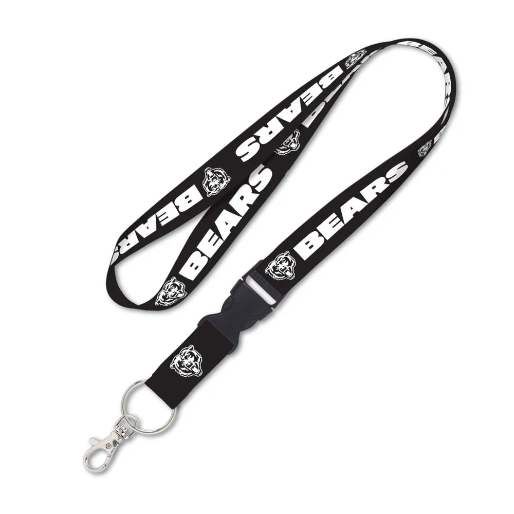 Chicago Bears Retro Black and White 1" Lanyard By Wincraft - Pro Jersey Sports
