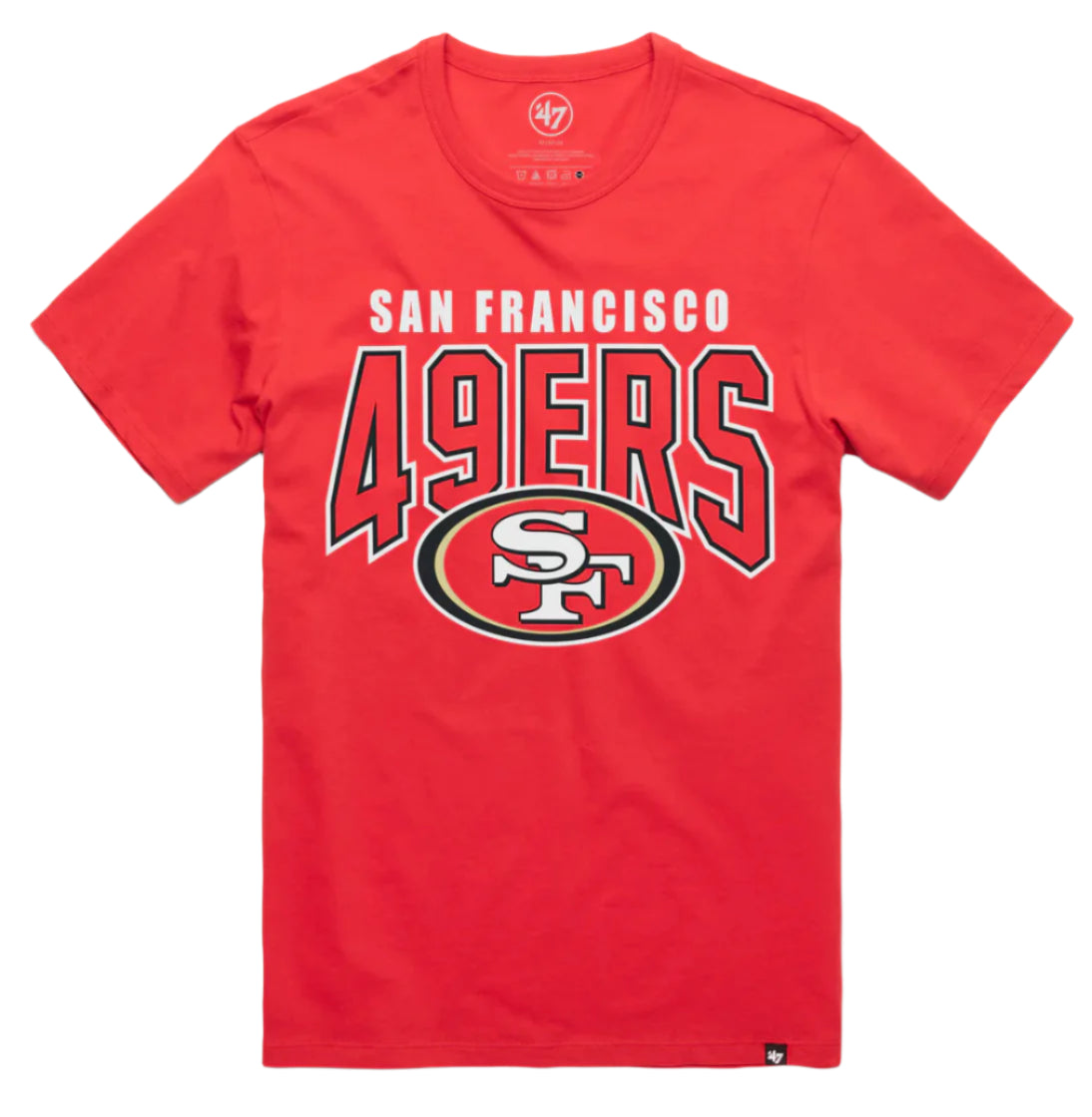 Men’s ’47 San Francisco 49ers Racer Red Restart Franklin Tee - Pro Jersey Sports