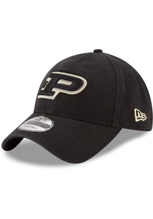 Purdue Boilermakers Core Classic Black 9TWENTY Adjustable Hat By New Era - Pro Jersey Sports