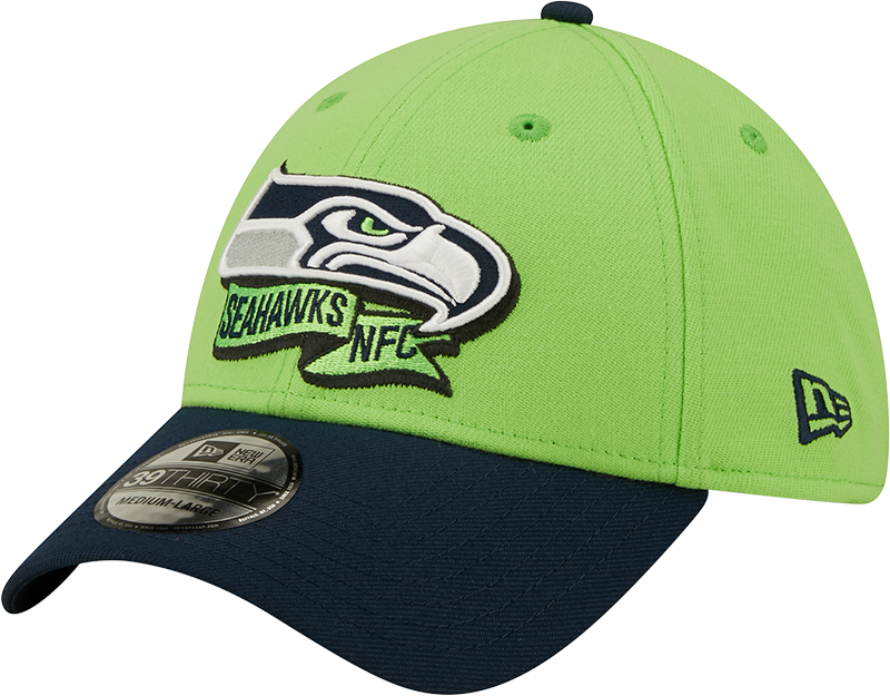 Men's Seattle Seahawks New Era Action Green/Navy 2022 Sideline 39THIRTY Flex Hat - Pro Jersey Sports