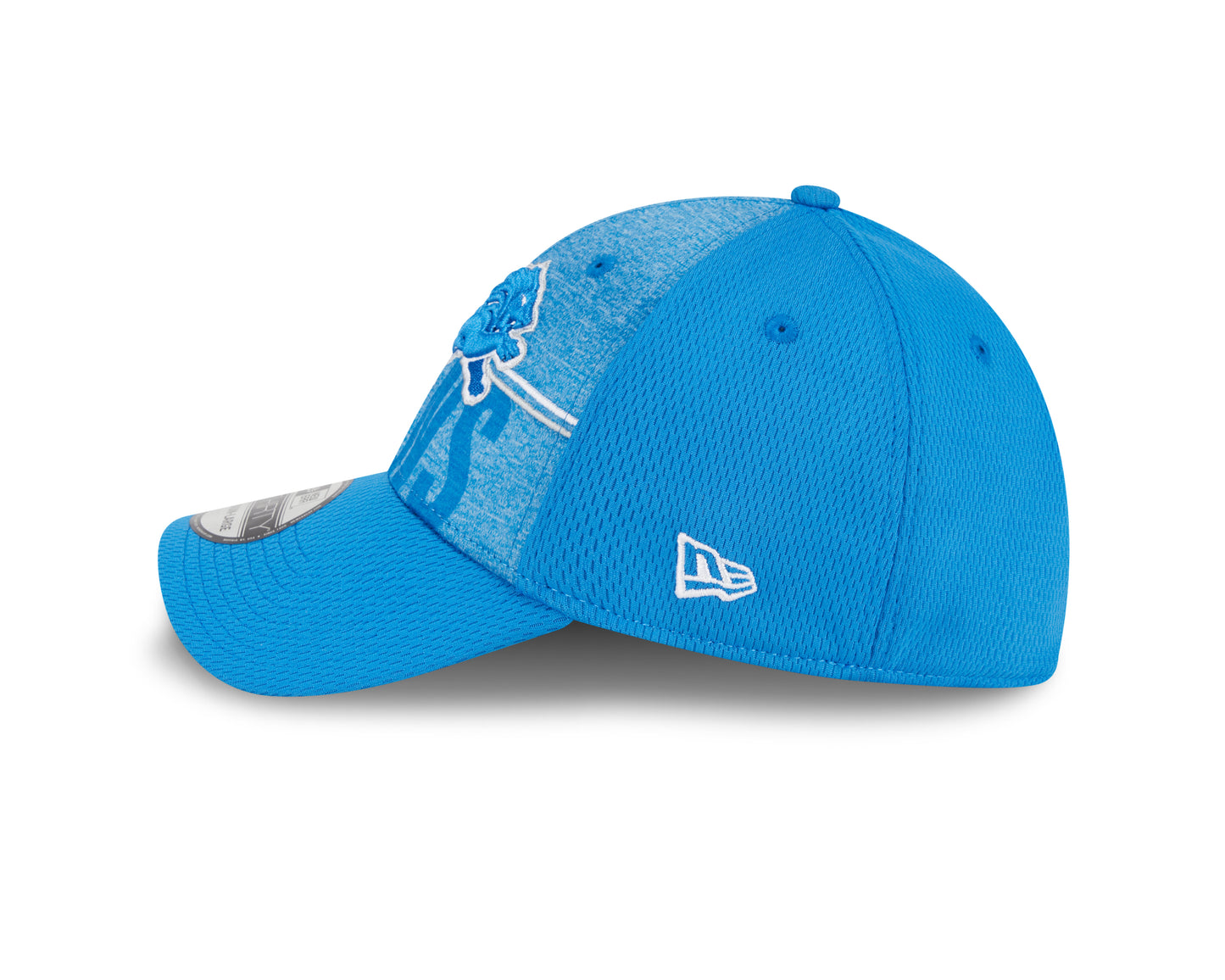 Men's Detroit Lions New Era NFL 2023 Training Camp Blue Primary Logo 39THIRTY Flex Fit Hat