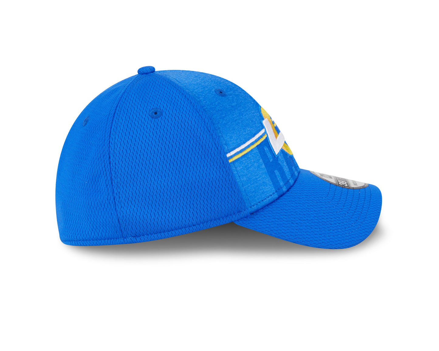 Men's Los Angeles Rams New Era NFL 2023 Training Camp Blue Primary Logo 39THIRTY Flex Fit Hat