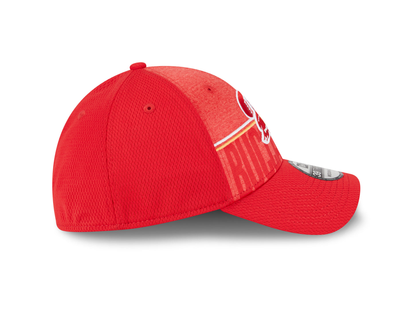 Men's Tampa Bay Buccaneers New Era NFL 2023 Training Camp Red Throwback Logo 39THIRTY Flex Fit Hat