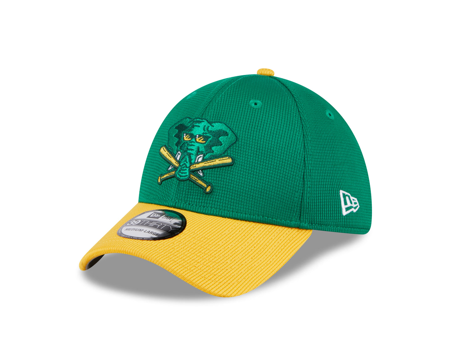 Men's Oakland Athletics New Era 2024 Batting Practice Green/Yellow 39THIRTY Flex-Fit Hat - Pro Jersey Sports
