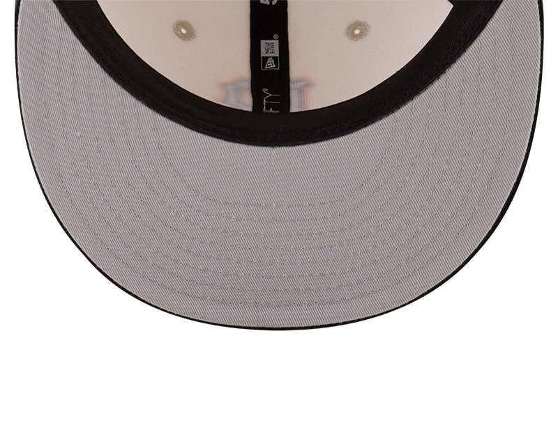 Pittsburgh Pirates Cream/Black Leather Visor New Era 59FIFTY Fitted Hat - Pro Jersey Sports