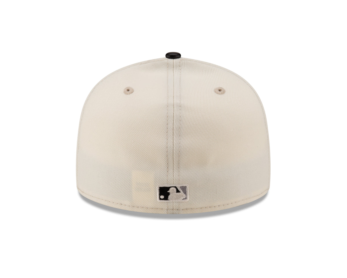 Chicago White Sox Cream/Black Leather Visor New Era 59FIFTY Fitted Hat - Pro Jersey Sports
