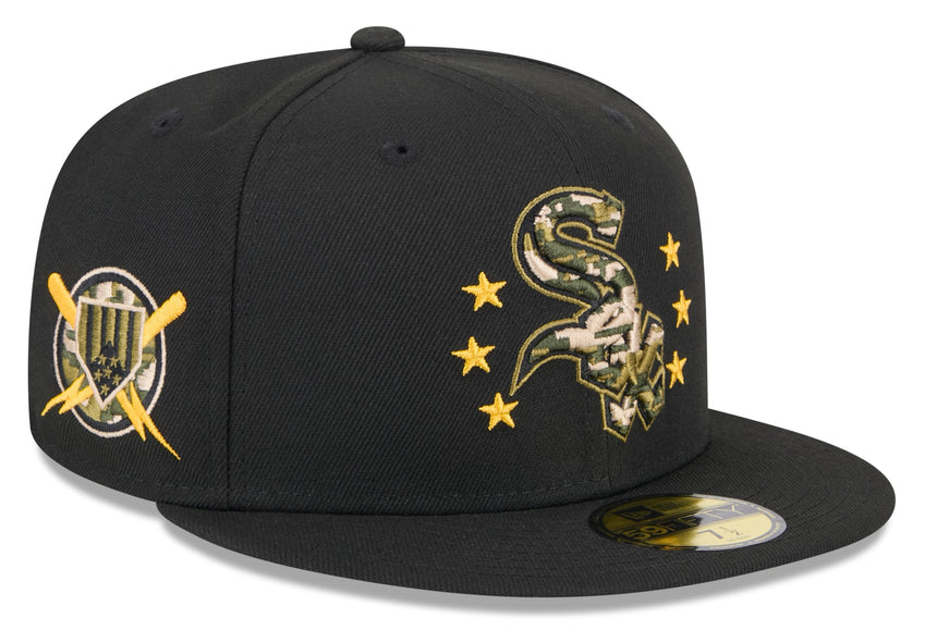 Chicago White Sox New Era 2024 MLB Armed Forces Day On-Field Black 59FIFTY Fitted Hat - Pro Jersey Sports