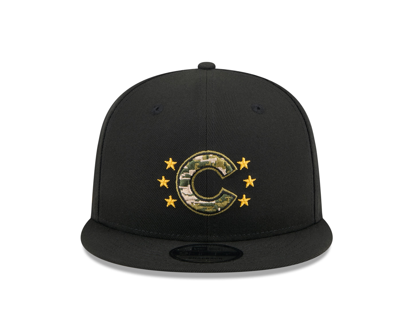 Chicago Cubs New Era 2024 MLB Armed Forces Day Black 9FIFTY Snapback Adjustable Hat