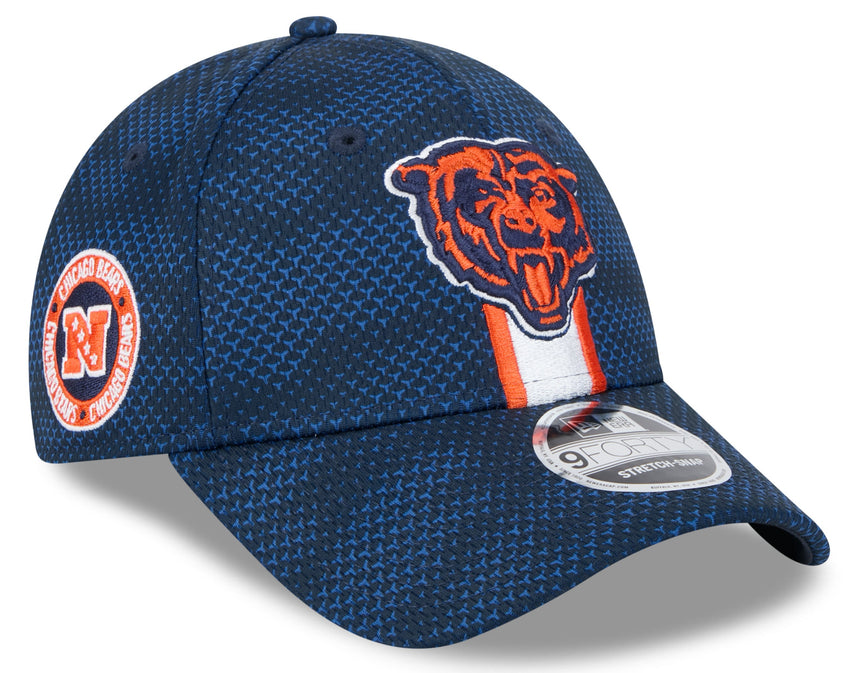 Men's Chicago Bears New Era 2024 Sideline Primary Logo Navy 9FORTY Adjustable Hat - Pro Jersey Sports