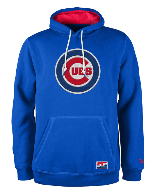 Mens Chicago Cubs New Era Heather Royal Primary Hoodie - Pro Jersey Sports