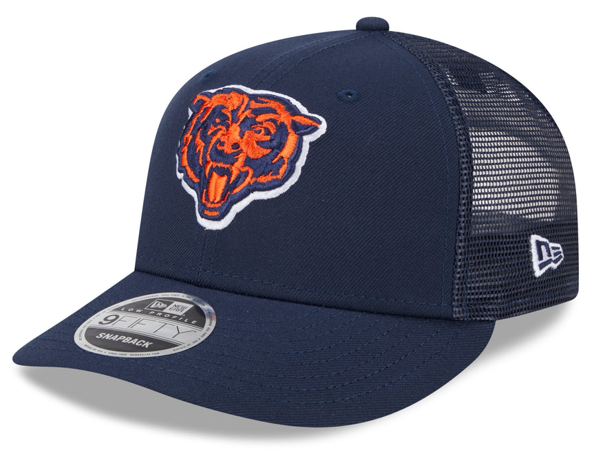 Men's Chicago Bears New Era Navy Primary Low Profile Trucker 9FIFTY Adjustable Hat - Pro Jersey Sports