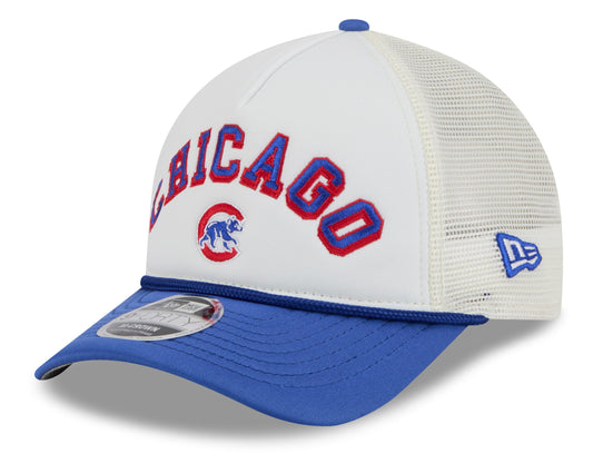 Chicago Cubs 2 Tone Chrome/Royal New Era 9FORTY M-Crown Trucker Adjustable Hat - Pro Jersey Sports