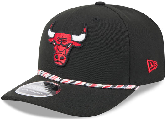 Chicago Bulls New Era Black Multi Rope 9SEVENTY Stretch Snap Adjustable Hat - Pro Jersey Sports