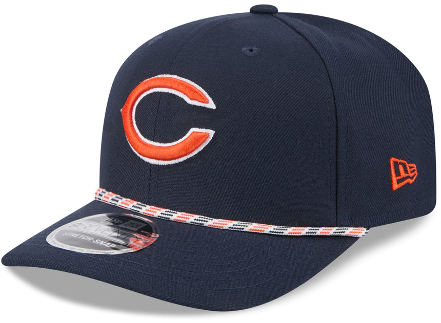 Chicago Bears New Era Navy Multi Rope 9SEVENTY Stretch Snap Adjustable Hat - Pro Jersey Sports