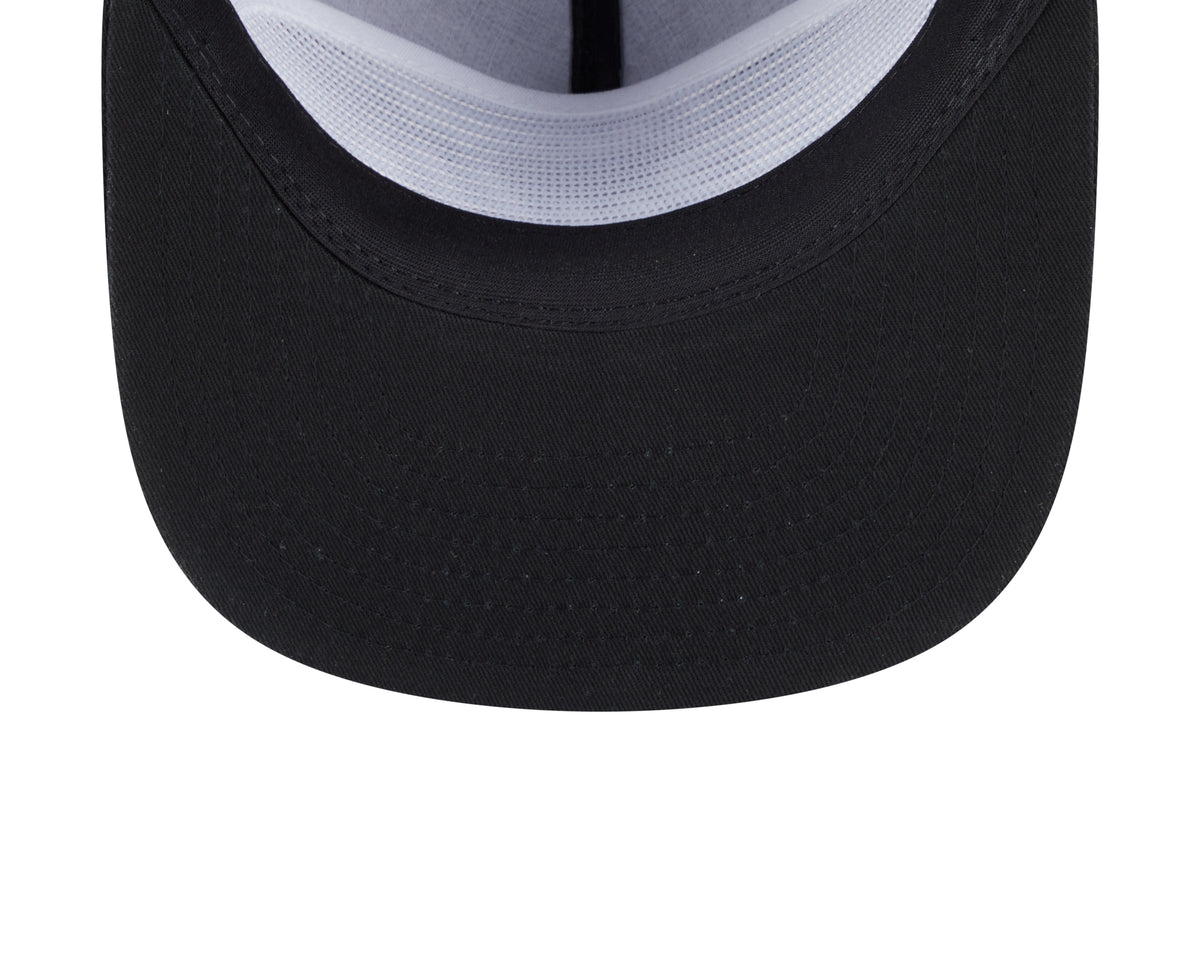 Chicago Bulls New Era Black Team Text The Golfer Snapback Hat - Pro Jersey Sports