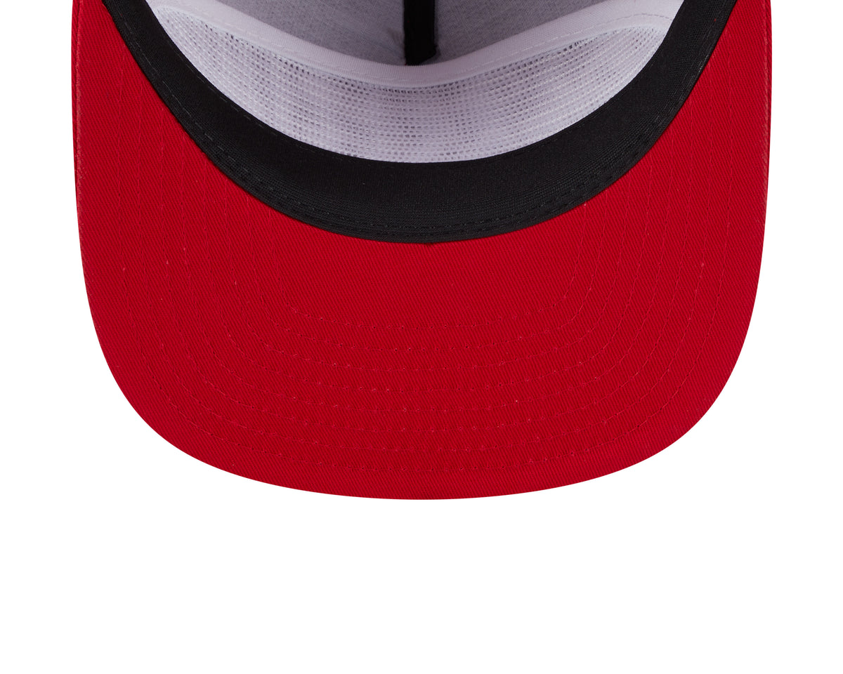 Chicago Blackhawks New Era Red Team Text The Golfer Snapback Hat - Pro Jersey Sports