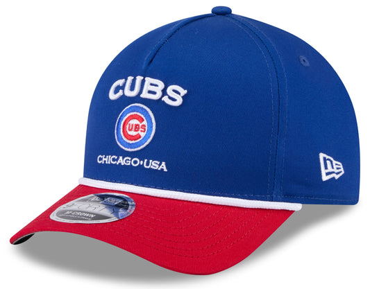 Chicago Cubs New Era Rope M-Crown Royal Blue 9FORTY Adjustable Hat - Pro Jersey Sports