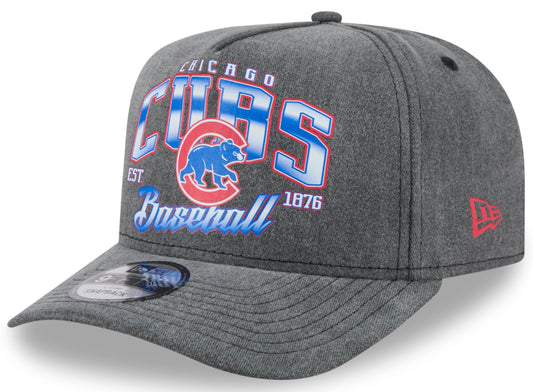 Chicago Cubs New Era Gray Washed 9FIFTY A-Frame Snapback Hat - Pro Jersey Sports