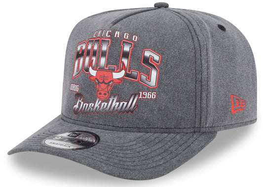 Chicago Bulls New Era Gray Washed 9FIFTY A-Frame Snapback Hat - Pro Jersey Sports