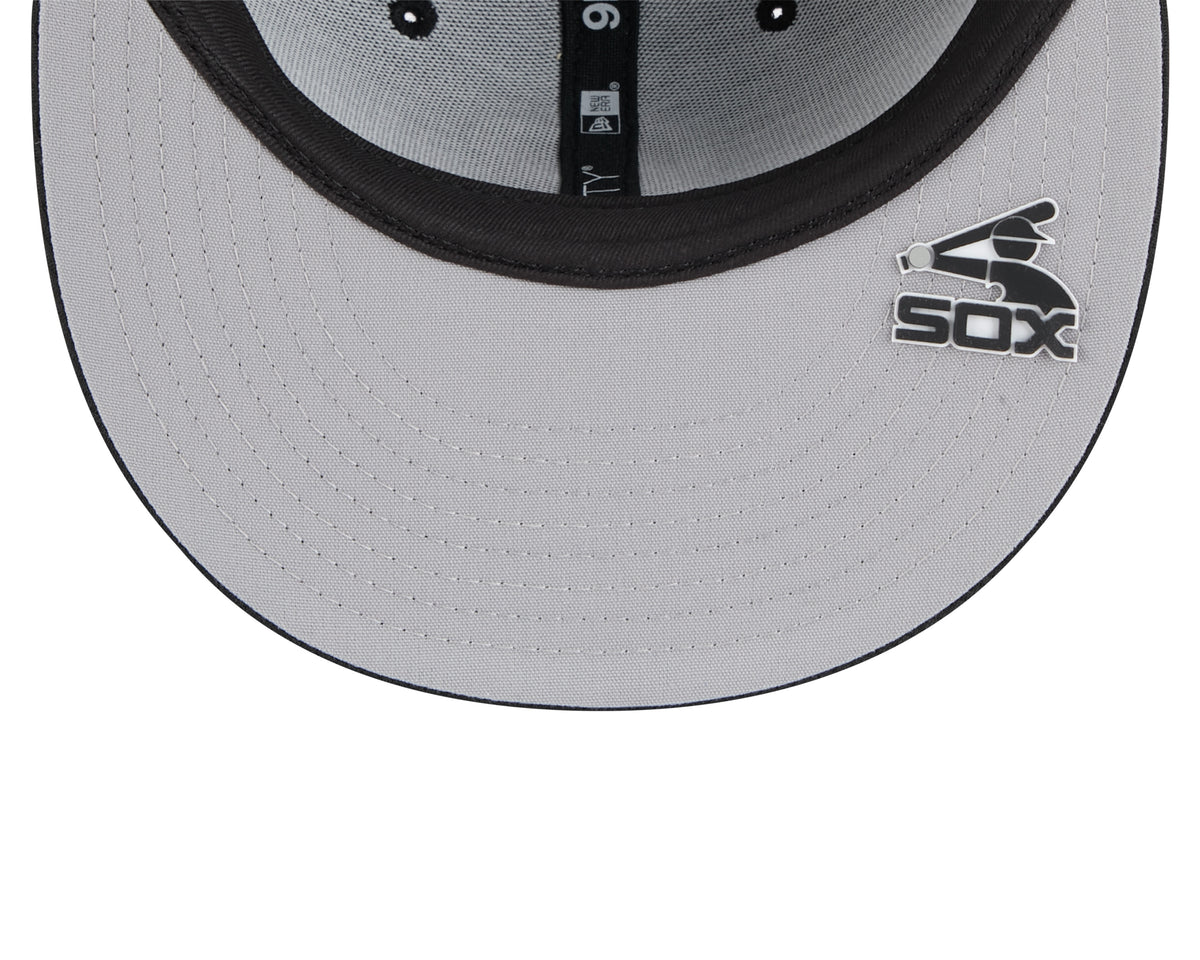 Chicago White Sox New Era Black 2025 Clubhouse Alternate 9FIFTY Snapback Adjustable Hat - Pro Jersey Sports