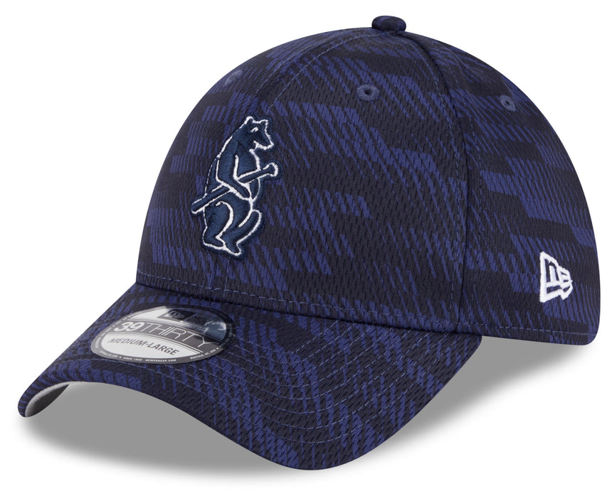 Chicago Cubs Navy 2025 Clubhouse 1914 Bear Alternate New Era 39THIRTY Flex Hat - Pro Jersey Sports