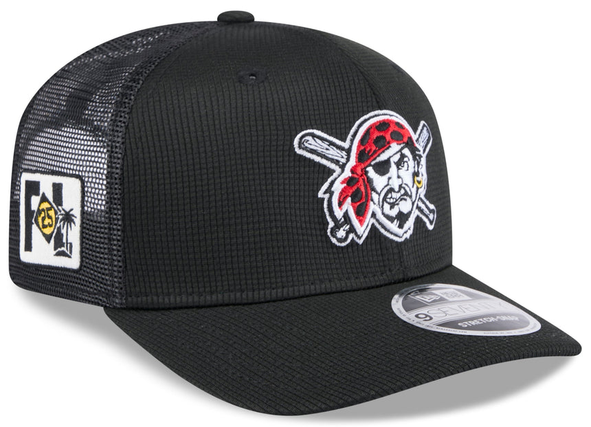 Pittsburgh Pirates New Era Black 2025 Spring Training 9SEVENTY Trucker Hat With Patch - Pro Jersey Sports