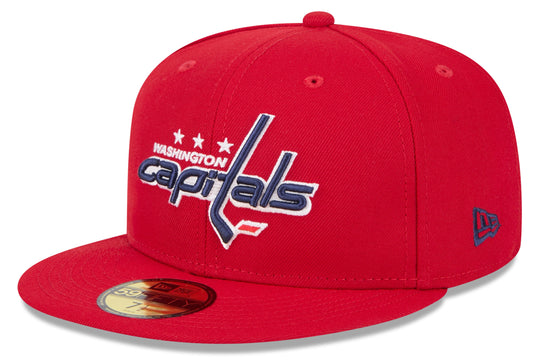 Washington Capitals Red Basic New Era 59FIFTY Fitted Hat - Pro Jersey Sports