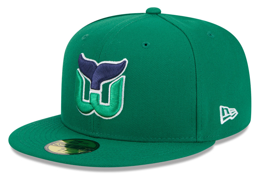 Hartford Whalers Kelly Green Basic New Era 59FIFTY Fitted Hat - Pro Jersey Sports