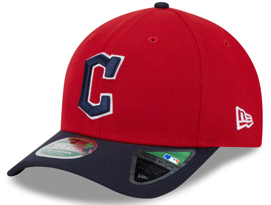 Cleveland Guardians Red/Navy New Era Player Replica M-Crown 9FORTY Adjustable Hat - Pro Jersey Sports