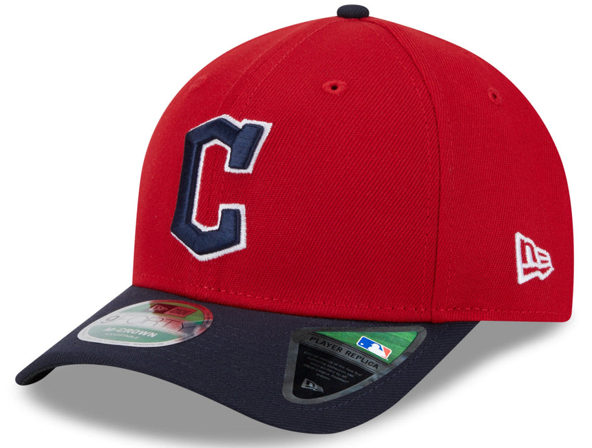 Cleveland Guardians Red/Navy New Era Player Replica M-Crown 9FORTY Adjustable Hat - Pro Jersey Sports