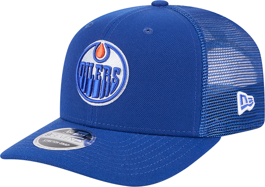 Edmonton Oilers New Era Royal 9SEVENTY Trucker Adjustable Hat