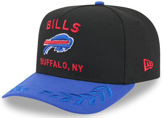 Men's Buffalo Bills New Era 2025 NFL Draft Black A-Frame 9FIFTY Snapback Adjustable Hat - Pro Jersey Sports