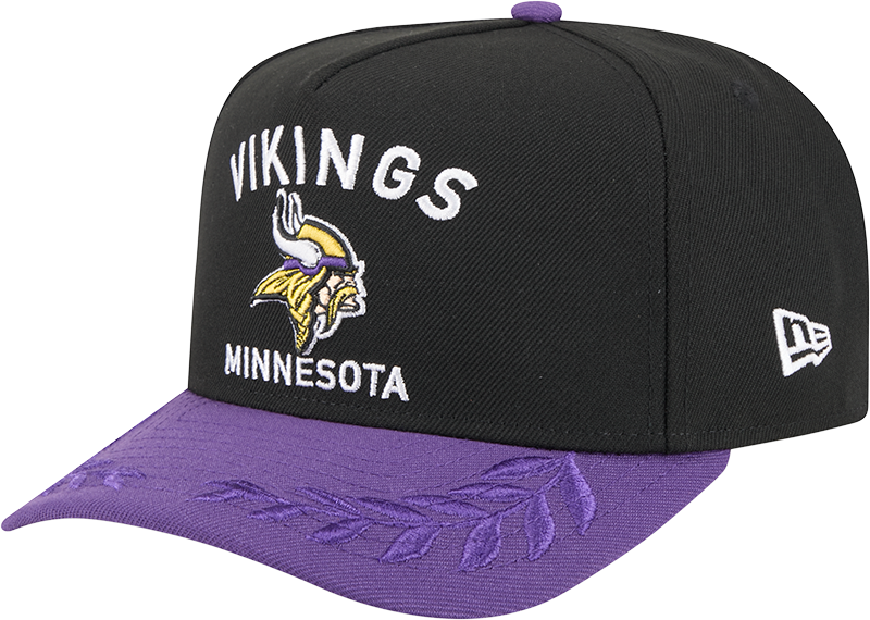 Men's Minnesota Vikings New Era 2025 NFL Draft Black A-Frame 9FIFTY Snapback Adjustable Hat - Pro Jersey Sports
